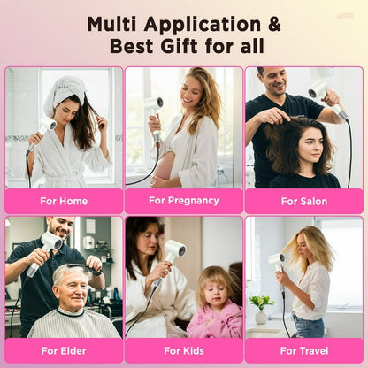 Hair Dryer, 110,000 RPM High Speed Ionic Blow Dryer for Hair Care Fast Drying Gift for Women Men