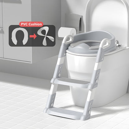 AMBLER 2-in-1 Potty Training Seat with Step Stool Ladder | Anti-Slip | For Boys & Girls Toddlers