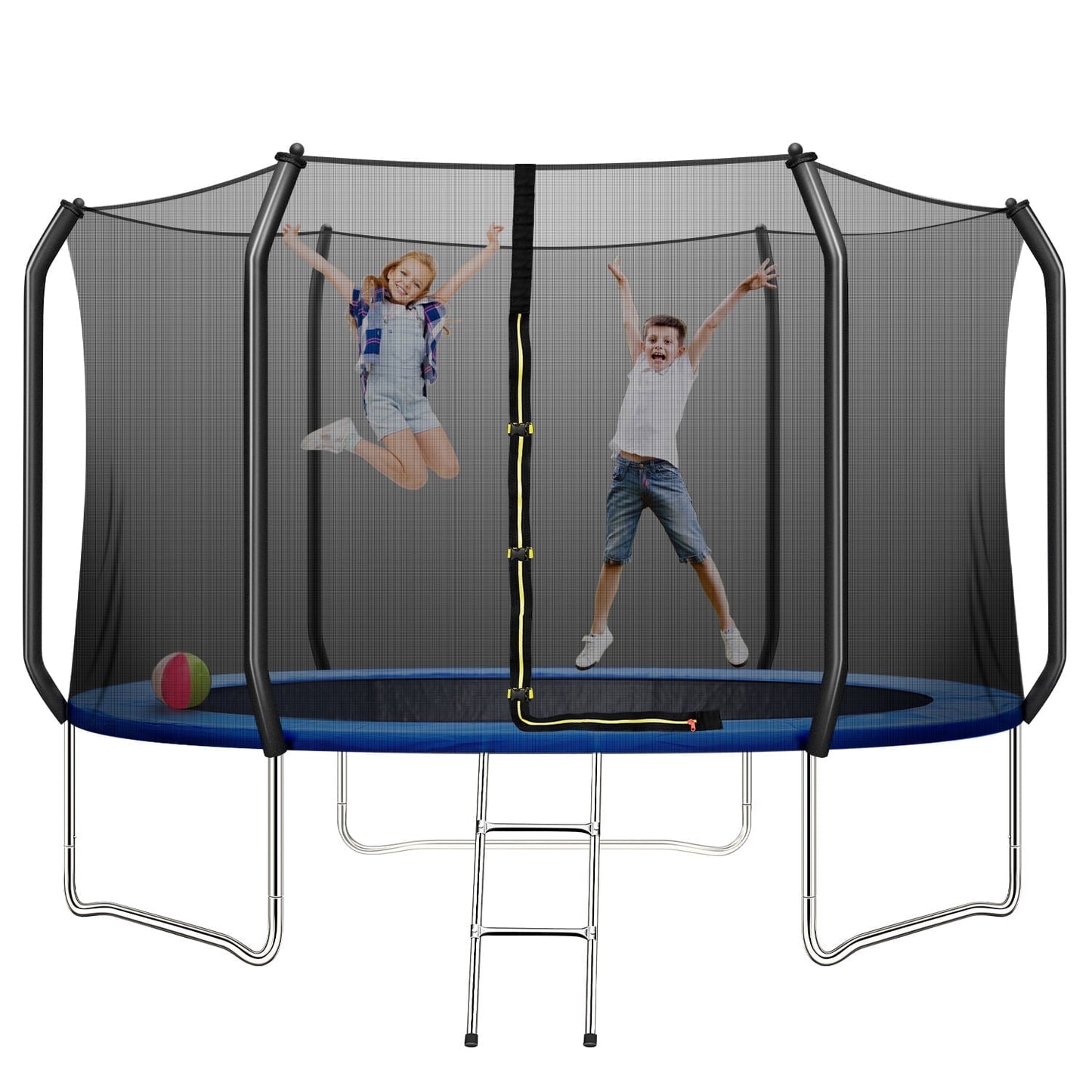 6FT Recreational Kids Trampoline W/Swing Safety Enclosure Indoor/Outdoor Orange