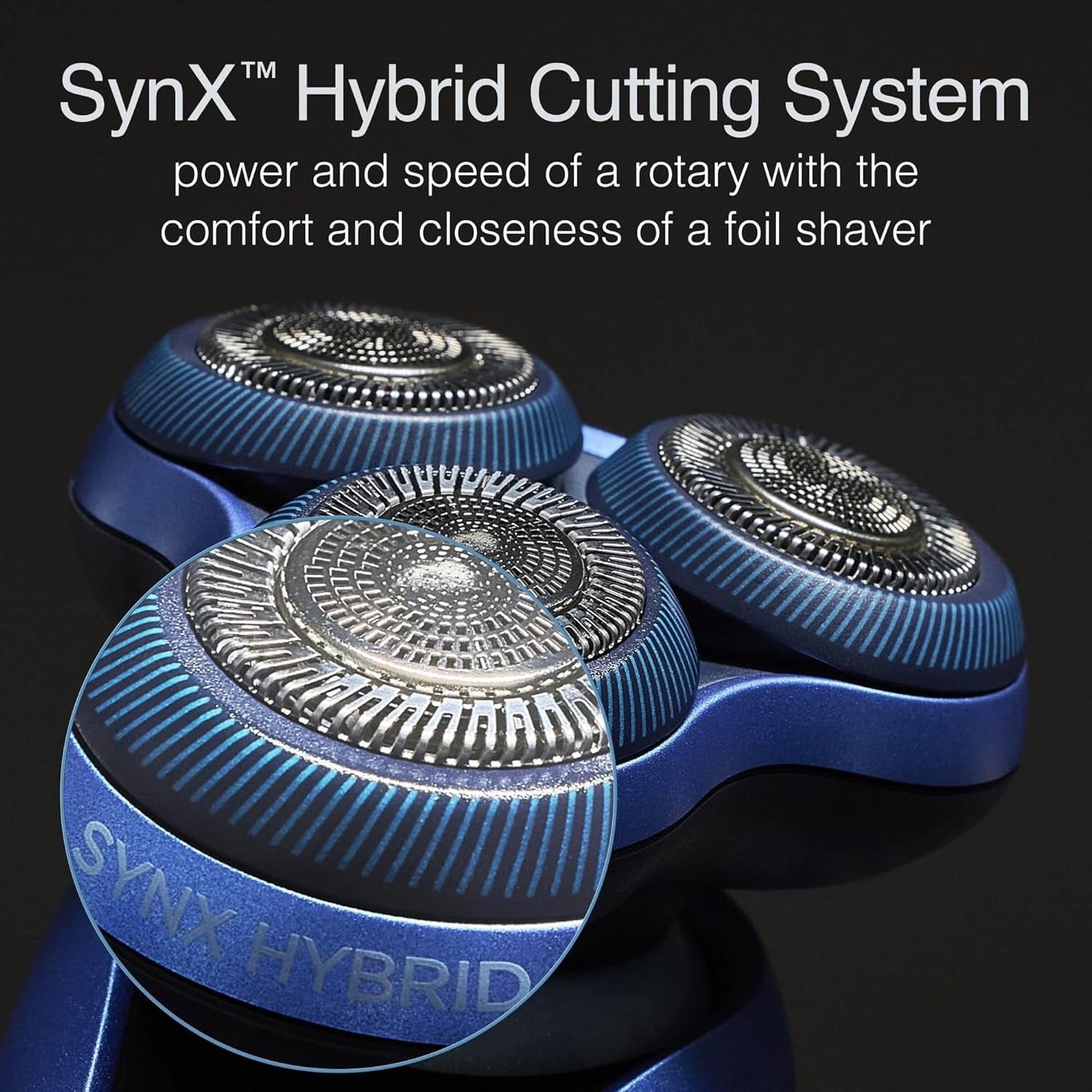 Shaver for Men, Titanium Blades and Technology, Advanced Performance Foil Rotary Electric Shaver with PivotBall for Sensitive Skin Comfort, 100% Waterproof.