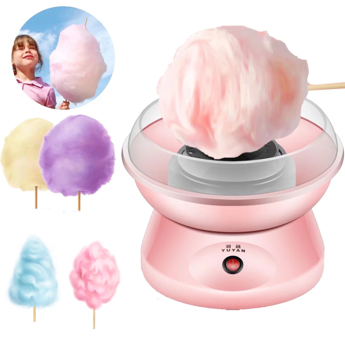 Cotton Candy Machine, Gift Choice for Kids, Homemade Cotton Candy Maker for Birthday Family Party Christmas Gift