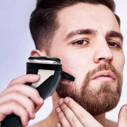 Electric Shaver Rotary Razor Men Cordless Beard Trimmer Pop-Trimmer Waterproof