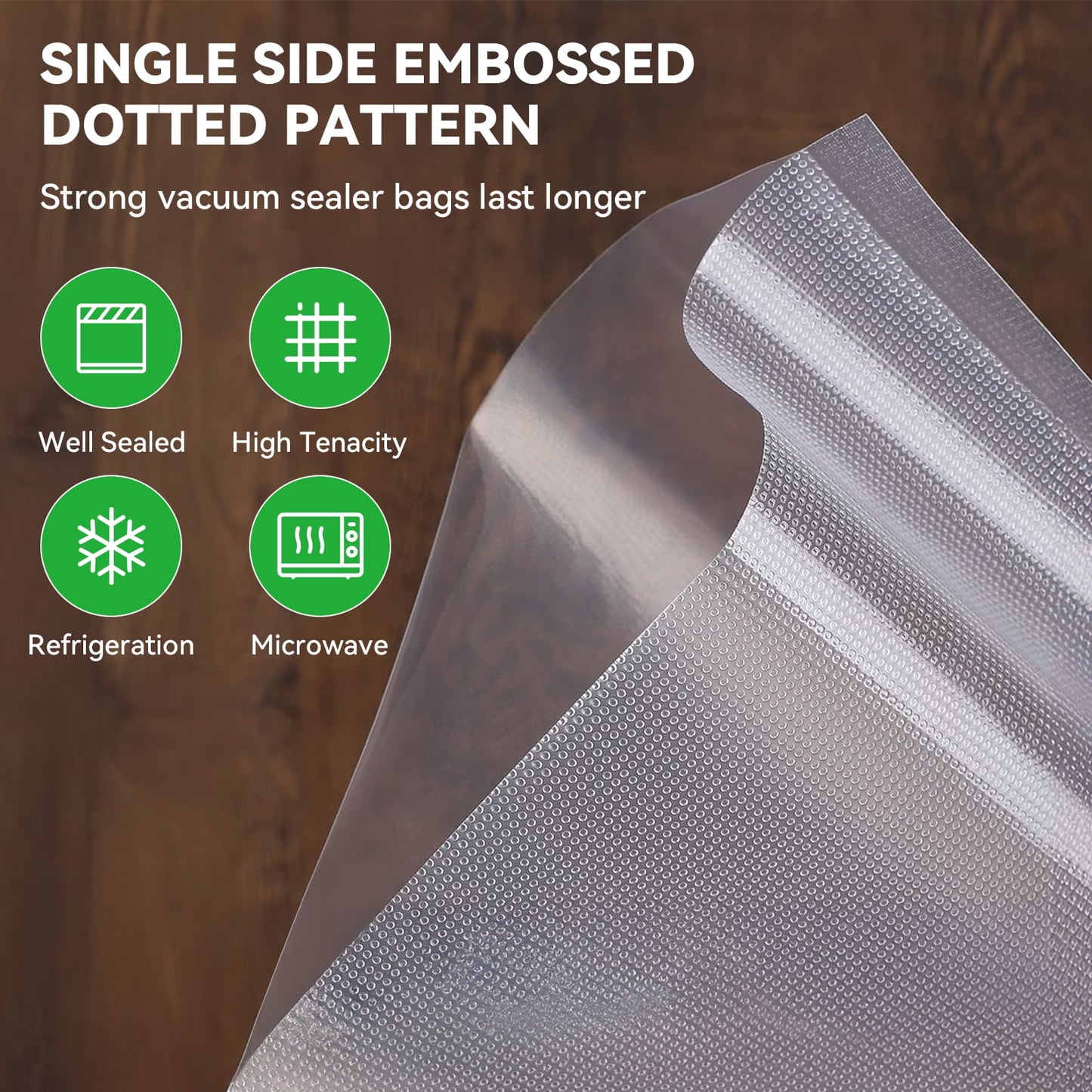 Torio BPA-Free Vacuum Sealer Bags, 2 Rolls (11.8" x 16.4') Heavy Duty Commercial Grade for Freezer & Sous Vide Cooking