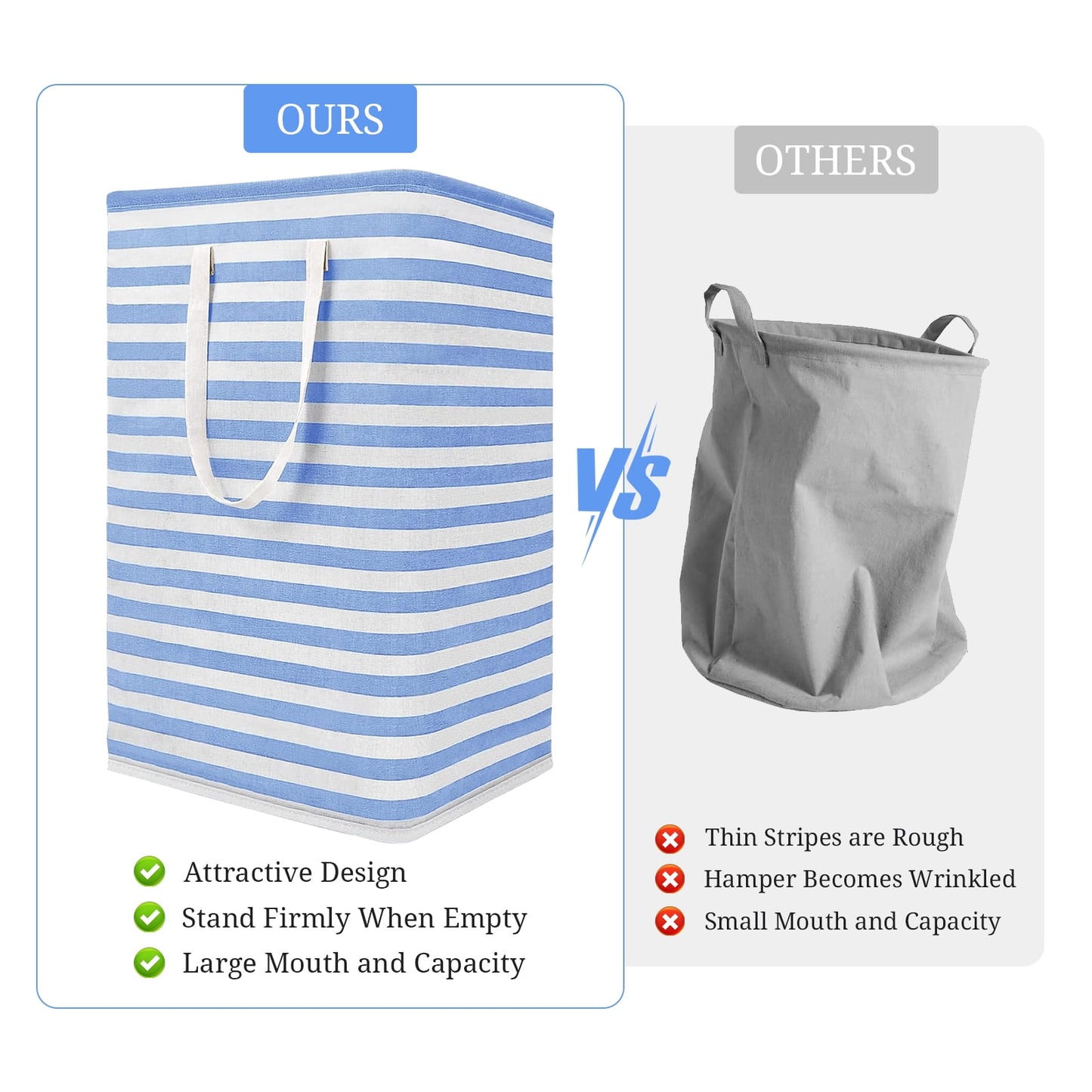 KUOSE Laundry Basket, 2-Pack 72L Large Capacity Collapsible Laundry Hamper Waterproof for Home,Dorm Clothes Toy Storage