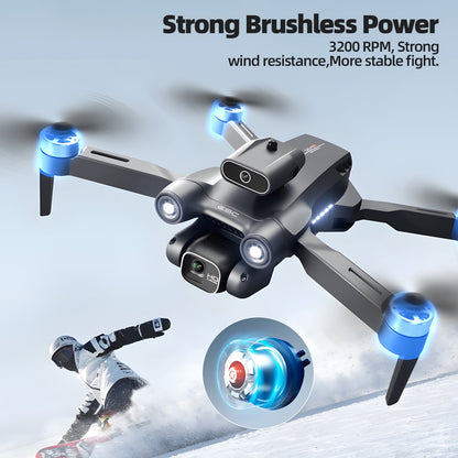 Mini Drone with Camera - Drones for Adults Kids, 4K HD Foldable Drone with Stable Hover, Auto-Follow, Trajectory Flight, Gravity Control, 90° Adjustable Lens,2 Batteries,Toy for Boys 8-15