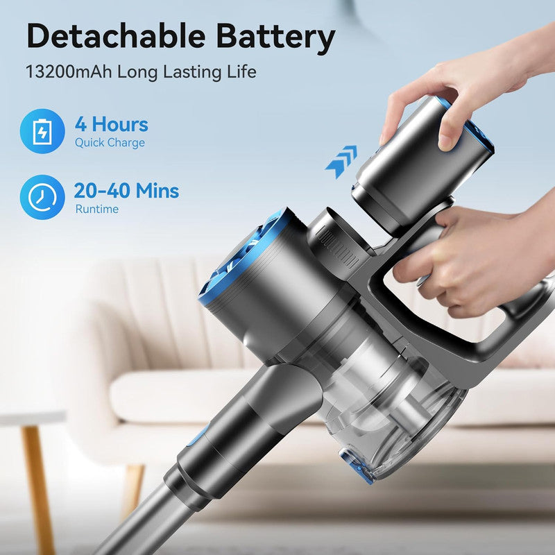 Cordless Stick Rechargeable Vacuum Cleaner,Lightweight Portable Stick Vacuum for Home，Versatile for Home, Carpet, Hard Floor, Pet Hair