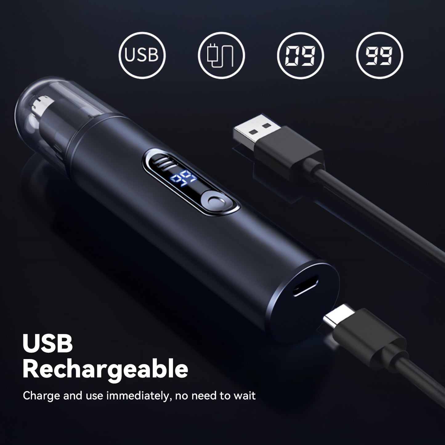 Ear & Nose Hair Trimmer for Men Women: Professional Painless Ear Eyebrow & Facial Hair Trimmer Clipper with Powerful Motor and Dual-Edge Blades, Wet/Dry
