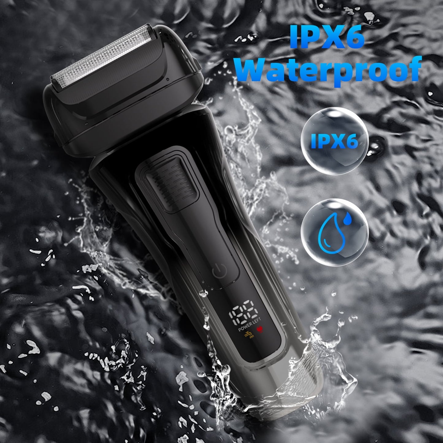 Electric Razor for Men - Cordless Foil Shaver with Pop-Up Trimmer, Lightweight Handheld Design Hair Trimmer with LED Display