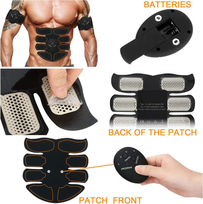 Abs StimulatorWorkout Equipment for Men Women Abdominal Toning Workout for Abdomen/Arm/Leg16 pcs Free Gel Pads