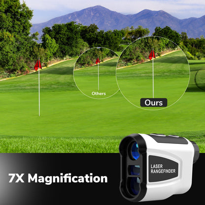 Ambler Laser Hunting/Golf Rangefinder,7X Magnification Clear View 1200 Yards, Slope Measurement