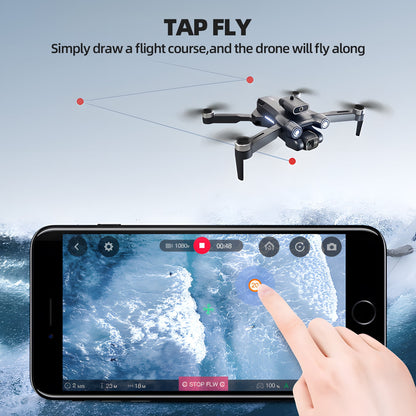 Mini Drone with Camera - Drones for Adults Kids, 4K HD Foldable Drone with Stable Hover, Auto-Follow, Trajectory Flight, Gravity Control, 90° Adjustable Lens,2 Batteries,Toy for Boys 8-15