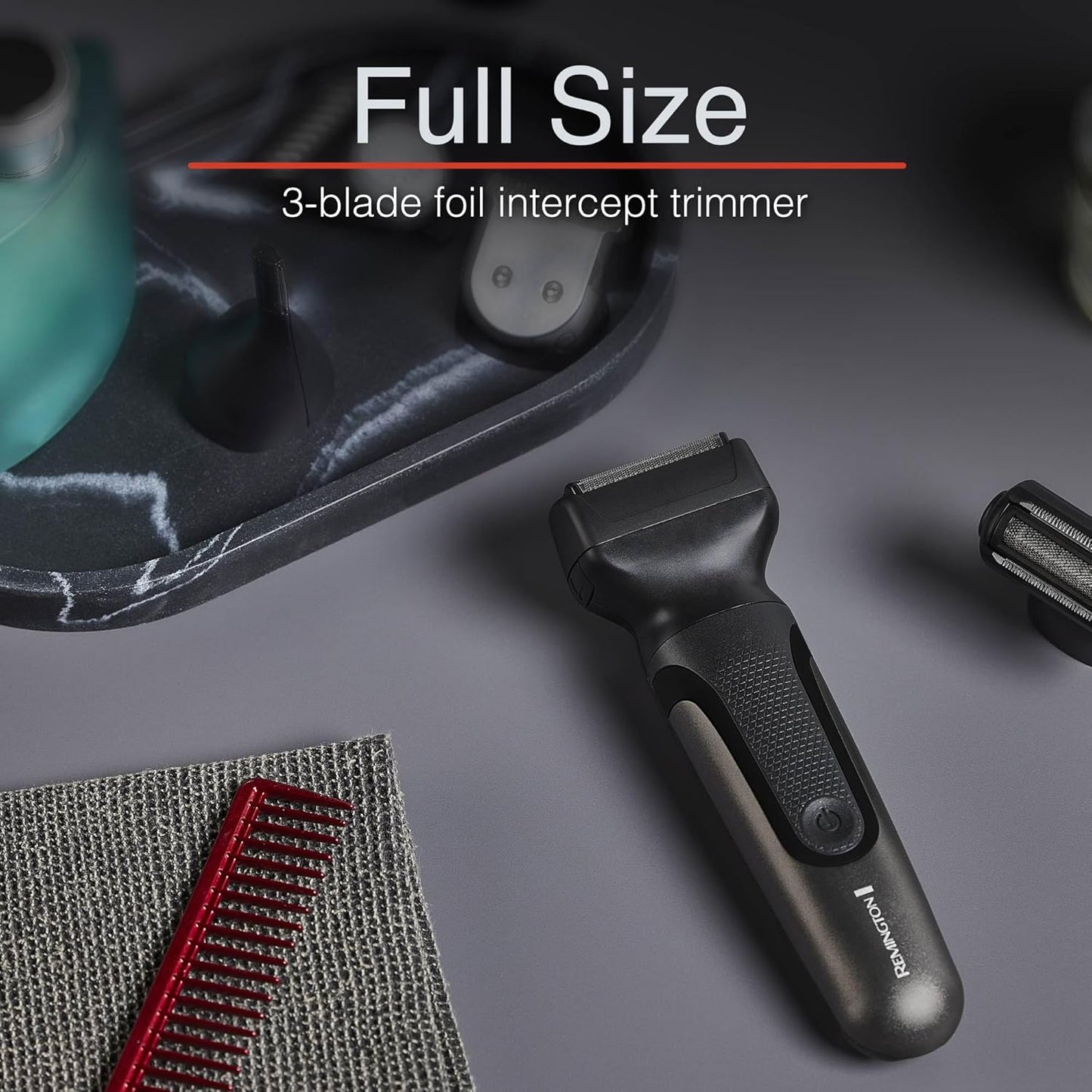 Shave & Groom Multi-Tool Electric Razor for Men, Foil Shaver with 4 Full-Size Attachments & 5 Adjustable Combs