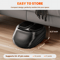 SZRSTH Shiatsu Foot Massager with Heat Deep Kneading for Tired Muscles & Plantar up to Size 11 inch, Black,Gifts for Mom