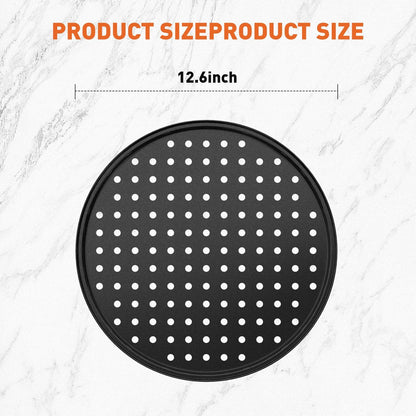 Pizza Pan for Oven Pizza Pans 12 Inch Pizza Tray Round Pizza Pan with Holes Nonstick Carbon Steel Pizza Pan