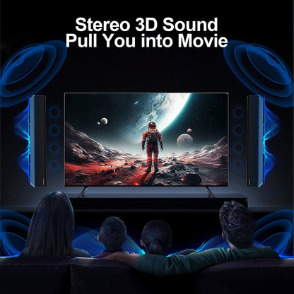 ETEPEHI Sound Bar for TV - 5.3 Bluetooth Soundbar Speaker with Bluetooth/Optical/AUX Connection for PC/Gaming/ /Projectors, 16"