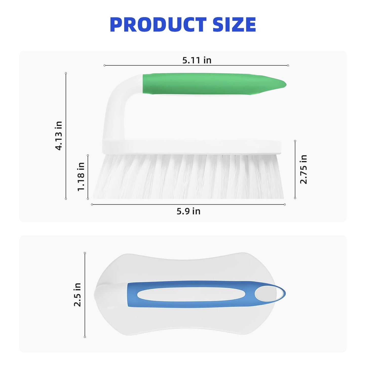TORIO Heavy Duty Scrub Brush, Multi-Purpose Cleaning Brush for Kitchen, Bathroom & Floor