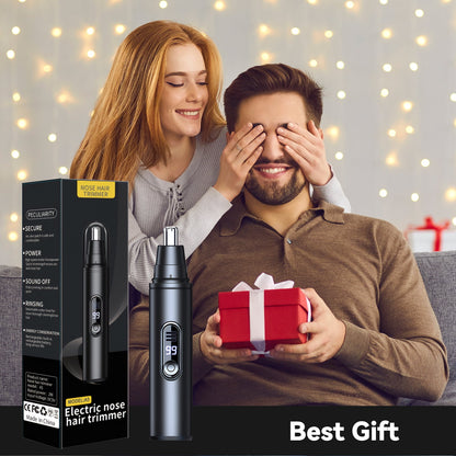 Ear & Nose Hair Trimmer for Men Women: Professional Painless Ear Eyebrow & Facial Hair Trimmer Clipper with Powerful Motor and Dual-Edge Blades, Wet/Dry