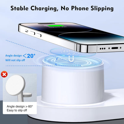 ETEPEHI Wireless Charger Compatible for iPhone: 3 in 1 Magnetic Charging Station Compatible for iPhone iWatch & Airpods