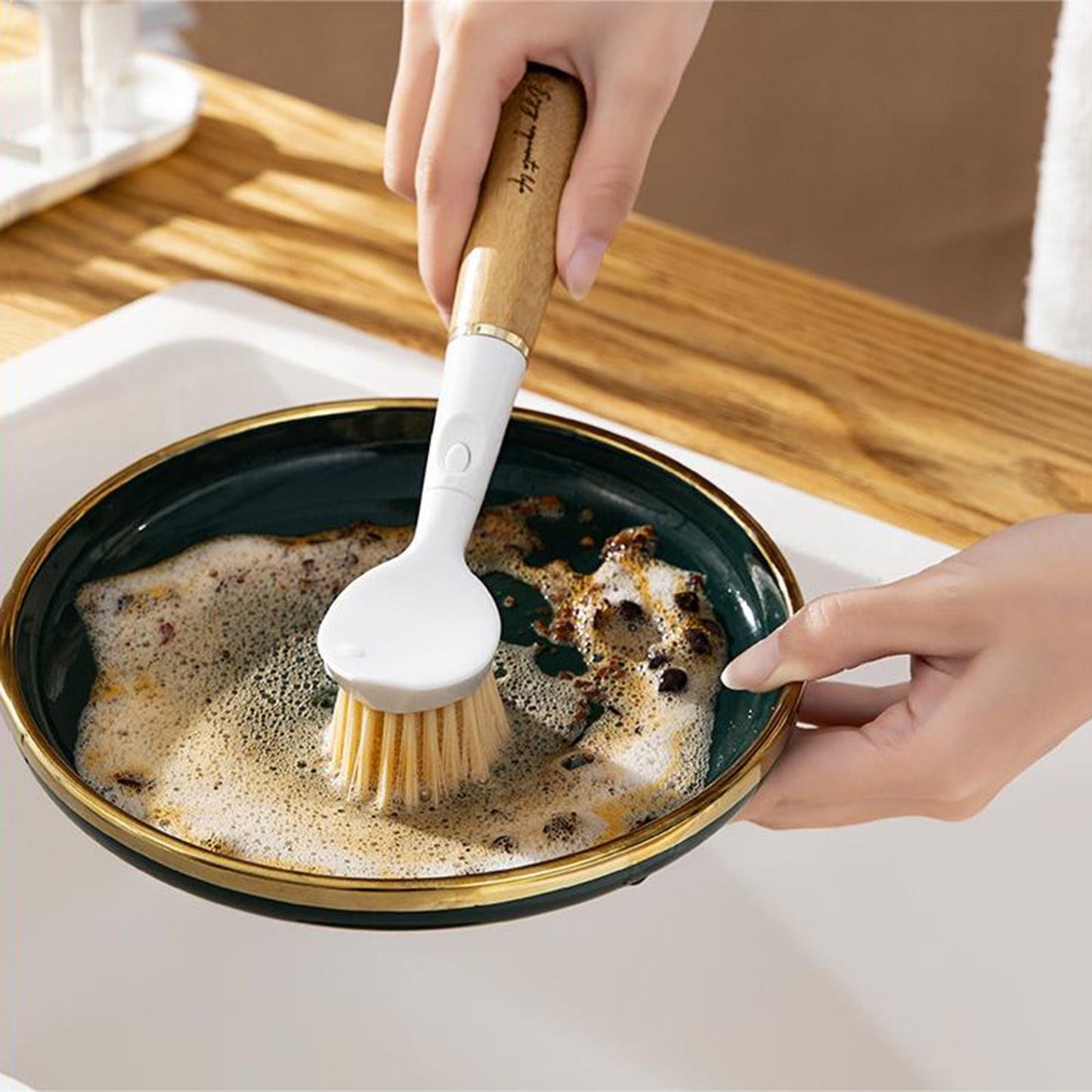 Torio Multipurpose Kitchen Cleaning Brush Set, Scratch-Free Oil Removal Brush for Pots, Stovetops, Dishes, Cookware