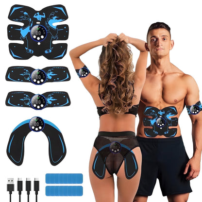 Ab Trainer, Rechargeable Ultimate Muscle Toner Trainer for Men Women Abdominal Fitness Workout EMS Muscle Training