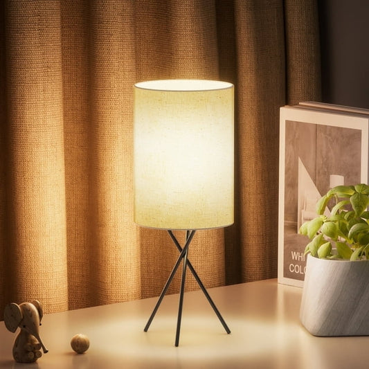 EGEH Bedside Desk Lamp for Bedroom Decor, 3 Color Dimmable, Simple Modern Table Reading lamps for Living Room Office