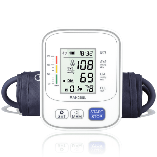 Blood Pressure Monitors: Voice Blood Pressure Machine Upper Arm with Large Wide Cuff Automatic Digital BP Machine LCD Screen