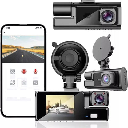 Car Dual Lens Dash Cam Front/Rear Video Recorder Camera