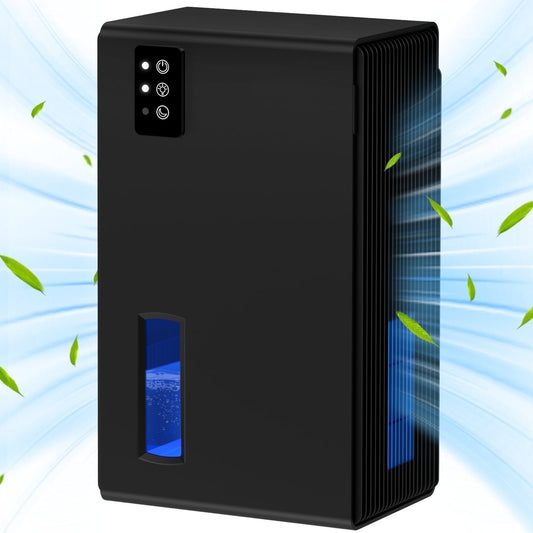 Dehumidifier for Home, 95 oz Water Tank, 800 sq.ft Auto Shut off Small Dehumidifiers for Bathroom Bedroom with 7 Colors LED Light (Black)