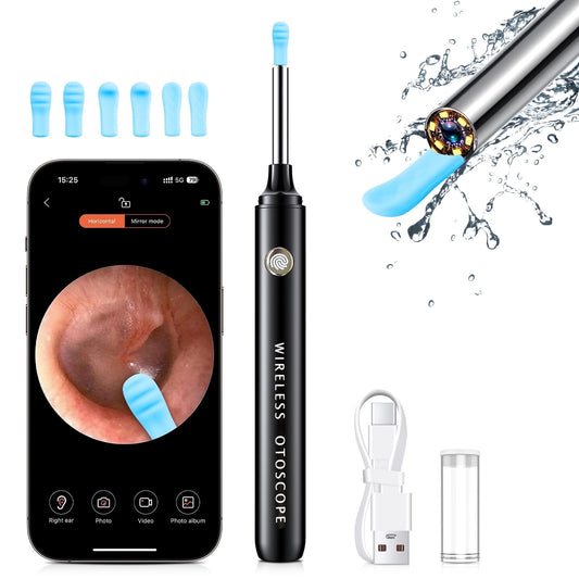 Ear Wax Removal - Ear Cleaner with Camera - 6 LED Lights and 6 Ear Picks - Ear Camera