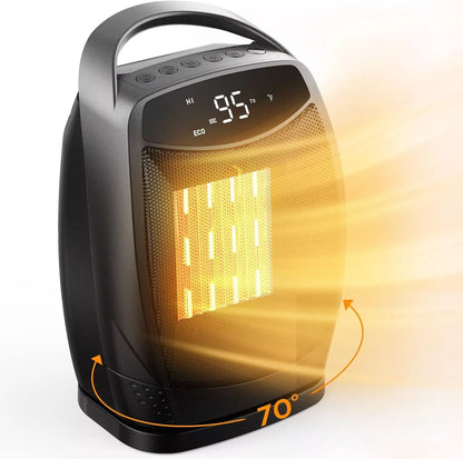 Energy-Efficient Ceramic Heater with Timer - Perfect for Bedroom & Study