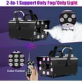 Fog Machine 500W and 2000CFM Fog with Wireless Remote Control Smoke Machine with 13 Colorful LED Lig
