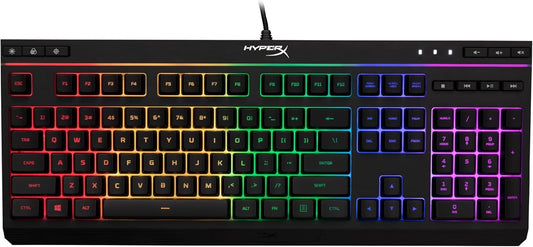 Gaming Keyboard, Comfortable Quiet Silent Keys with RGB LED Lighting Effects, Spill Resistant, Dedicated Media Keys, Compatible with Windows 10/8.1/8/7 – Black