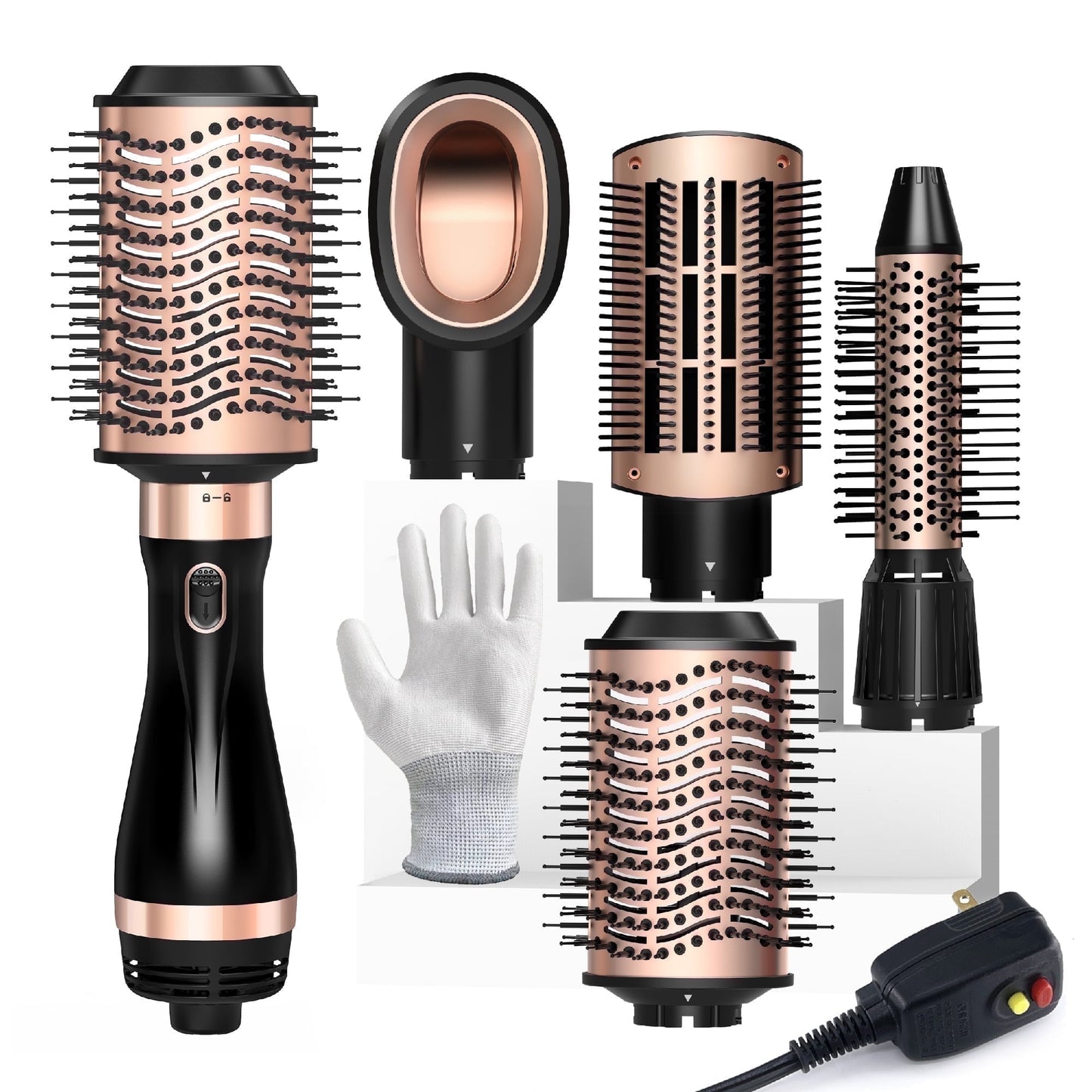 Hair Dryer Brush Blow Dryer Brush in One Oval Brush Hot Air Brush Set for Straightening/Drying/Curling Multi-Temperature Settings