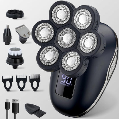 Head Shavers, Electric Head Shavers for Men, Bald Head Shavers for Men, Head Razor for Bald Men,Head Shaver with Nose Hair Sideburns Trimmer, LED,Travle Lock