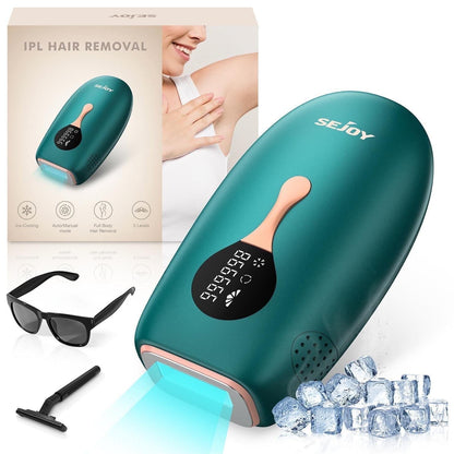 Laser Hair Removal with Cooling System Green Painless Permanent Hair Remover for Full Body Hair