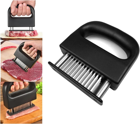 Meat Tenderizer,Stainless Steel Ultra Sharp Needle Blade Tenderizer for Tenderizing Steak, Beef with Cleaning Brush,Durable Baking Kitchen Accessories