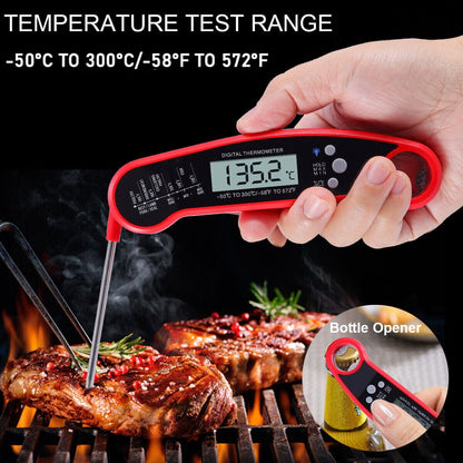 Meat Thermometer - Kitchen Meat Thermometer Digital with LCD Backlight and Motion Sensing, Waterproof Food Thermometer