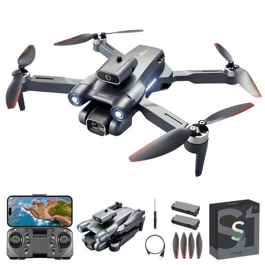 Mini Drone with Camera - Drones for Adults Kids, 4K HD Foldable Drone with Stable Hover, Auto-Follow, Trajectory Flight, Gravity Control, 90° Adjustable Lens,2 Batteries,Toy for Boys 8-15