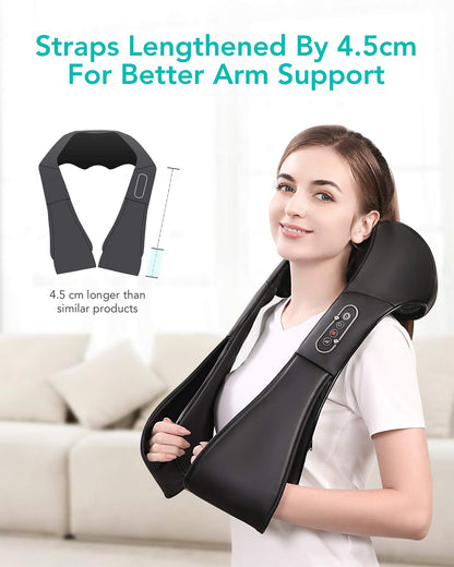 Neck Massager, Shiatsu Neck and Shoulder Massager for Pain Relief Deep Tissue (Black)