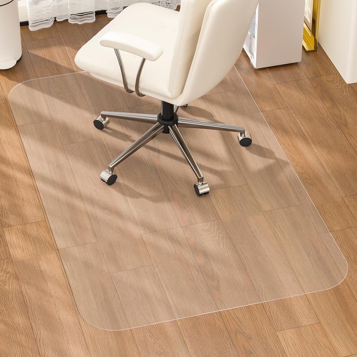 Office Chair Mat for Hardwood Floor, 30" X 48" Desk Chair Mat for Hard Floors, PVC Clear Floor Protector for Home and Office Floor Mat - Can't be Used on Carpet