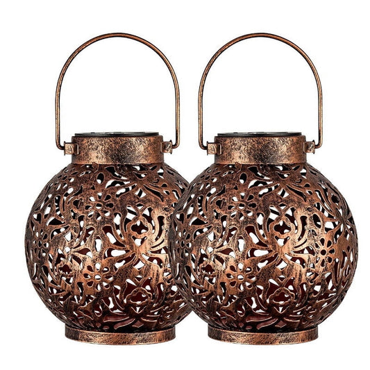 Outdoor Solar Hanging Lantern Lights, Christmas Decorations Gift for Women Garden Decor Patio Lawn Yard