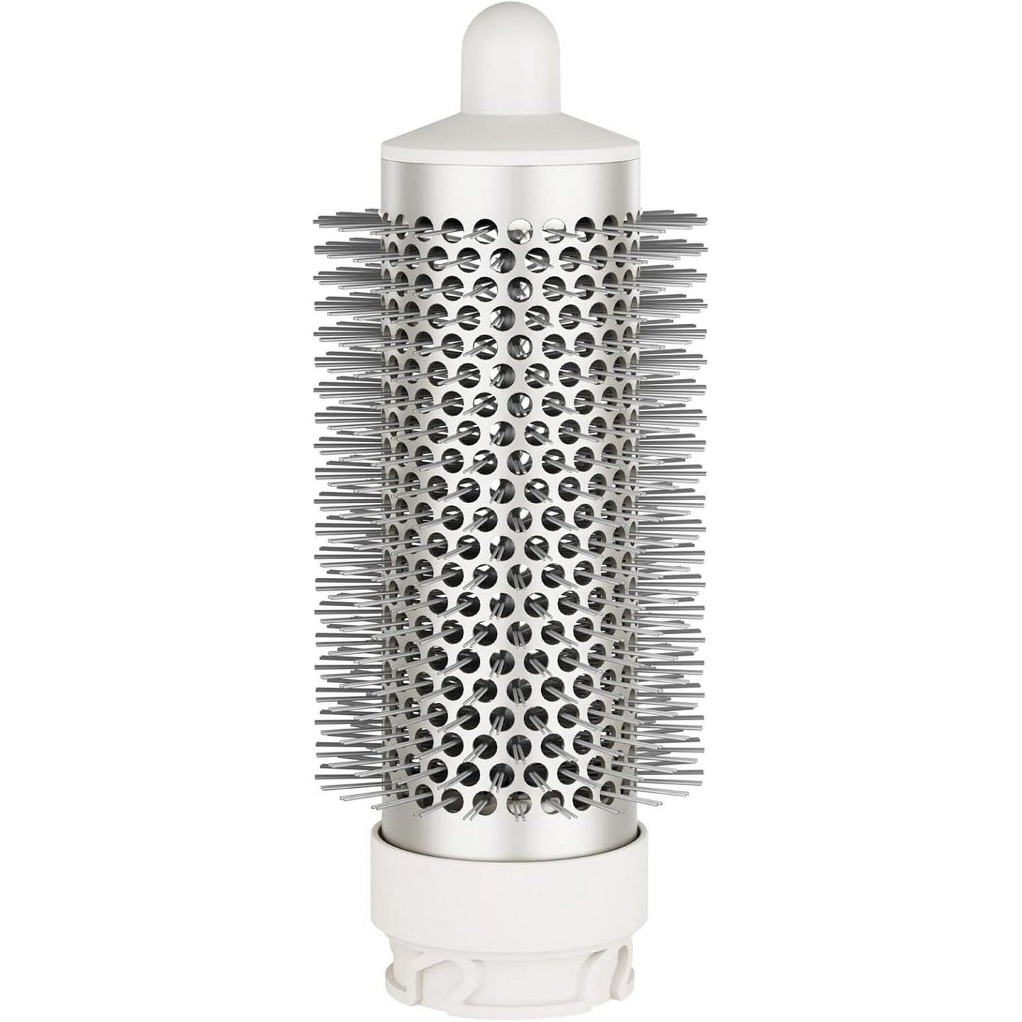 Round Brush Attachment Blow Dryers Attachments, Normal Oval Round Volumizing Brush Styling for Straight, Wavy, Curly, and Coily Hair, Sliver