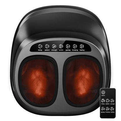 SZRSTH Shiatsu Foot Massager with Heat Deep Kneading for Tired Muscles & Plantar up to Size 11 inch, Black,Gifts for Mom