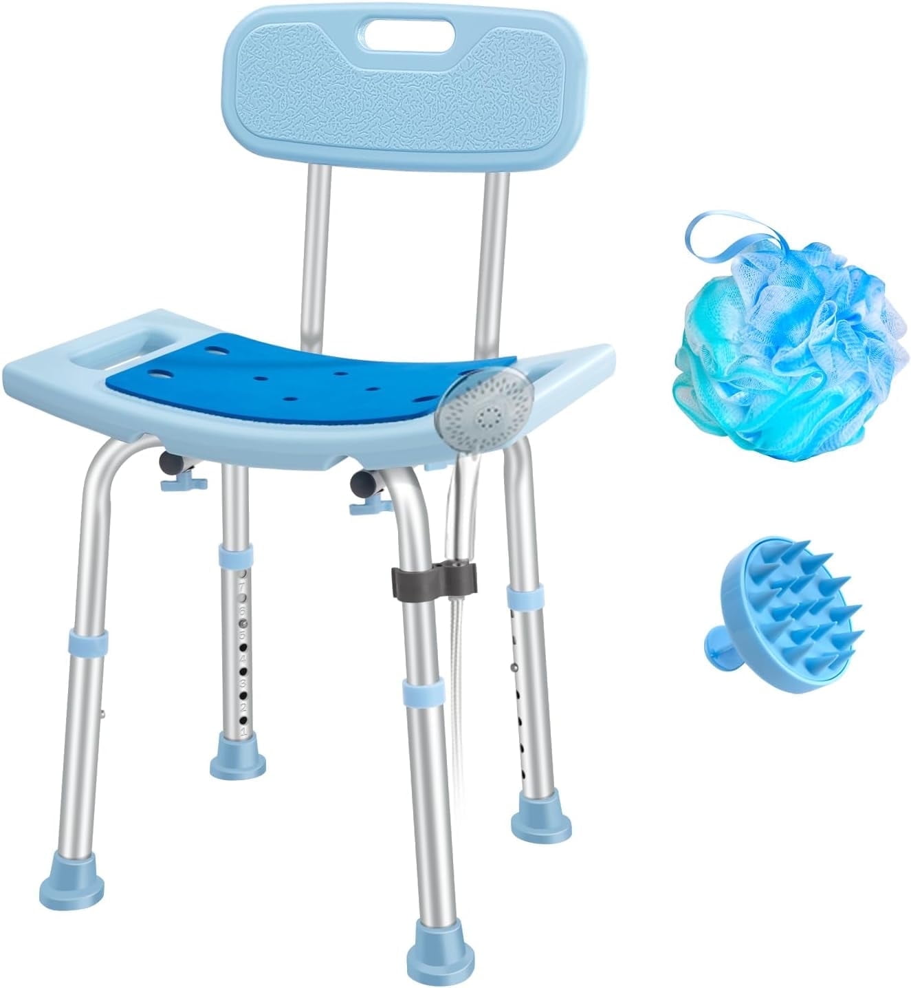 Shower Chair with Back for Elderly Seniors,Shower Stools and Benches for Adults,Bath Chair Shower Benches for The Disabled,Shower Seats,Tub Chair