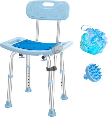 Shower Chair with Back for Elderly Seniors,Shower Stools and Benches for Adults,Bath Chair Shower Benches for The Disabled,Shower Seats,Tub Chair