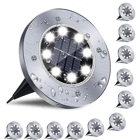 Solar Lights Outdoor Waterproof, 12 Packs LED In-Ground Lights Outdoor Solar Lights for Yard Patio Garden Lawn Deck Outside Pathway Walkway Sidewalk