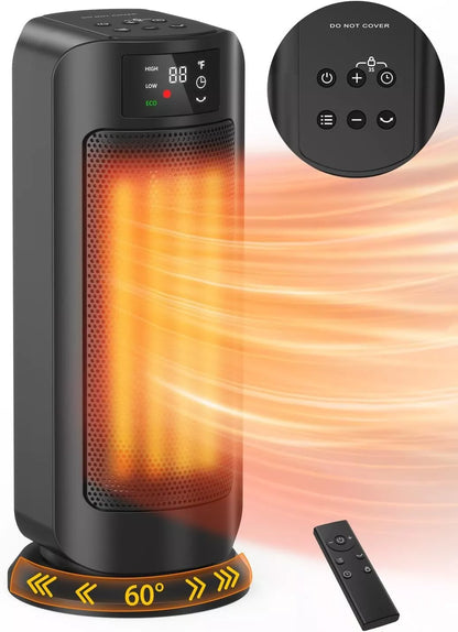 Space Heater 1500W Space Heaters Efficient Heating with LED Display 1-24H Timer