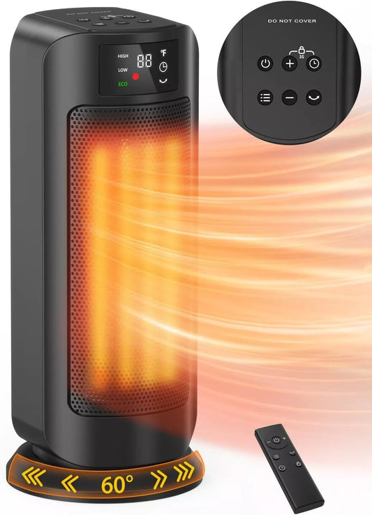 Space Heater 1500W Space Heaters Efficient Heating with LED Display 1-24H Timer