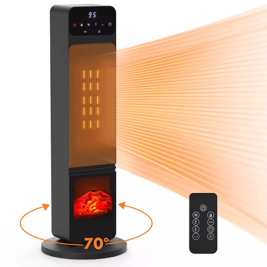 Space Heater Electric Tower Heater Adjustable Thermostat Timer Remote Control