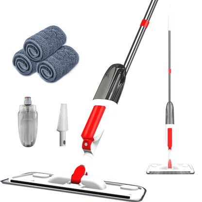 Spray Mops for Floor Cleaning - 360¡ã Rotating Wet Dry Microfiber Mop with 350ML Refillable Bottle - Floor Mop with Spray for Hardwood, Tile, and Laminate Floors